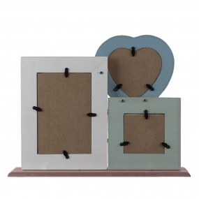 22F0896 Cadre photo 10x10 7x7 10x15 cm Bleu Vert MDF Rectangle Cadre de photo