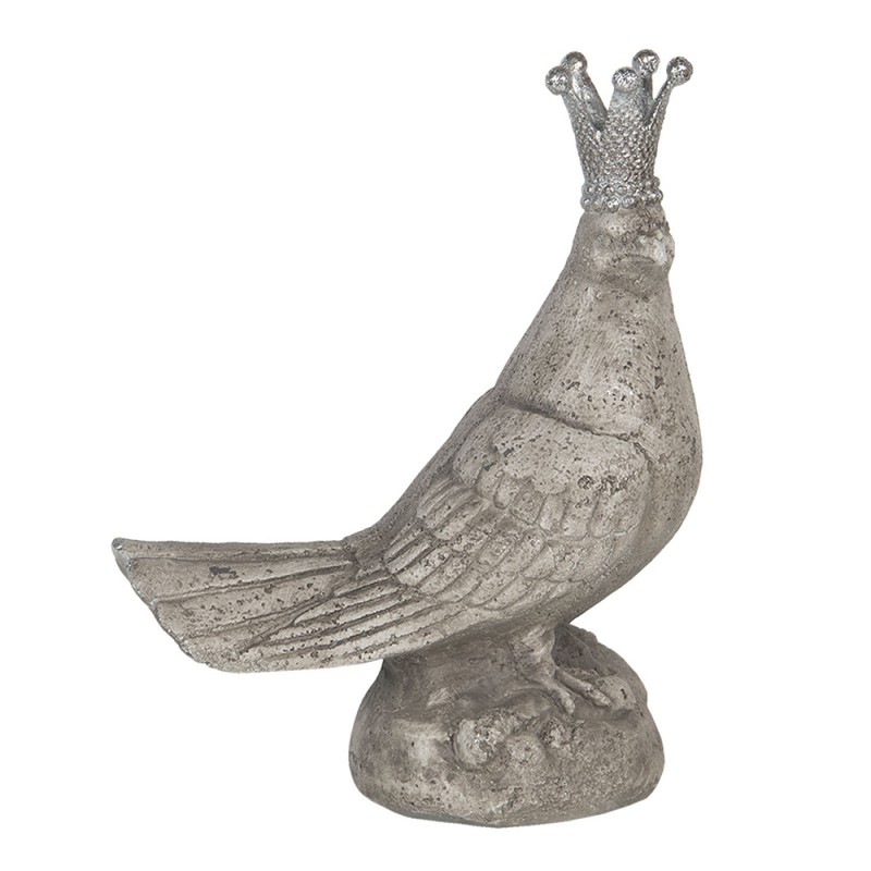 6PR2868 Figurine Dove 19x10x24 cm Grey Polyresin Home Accessories