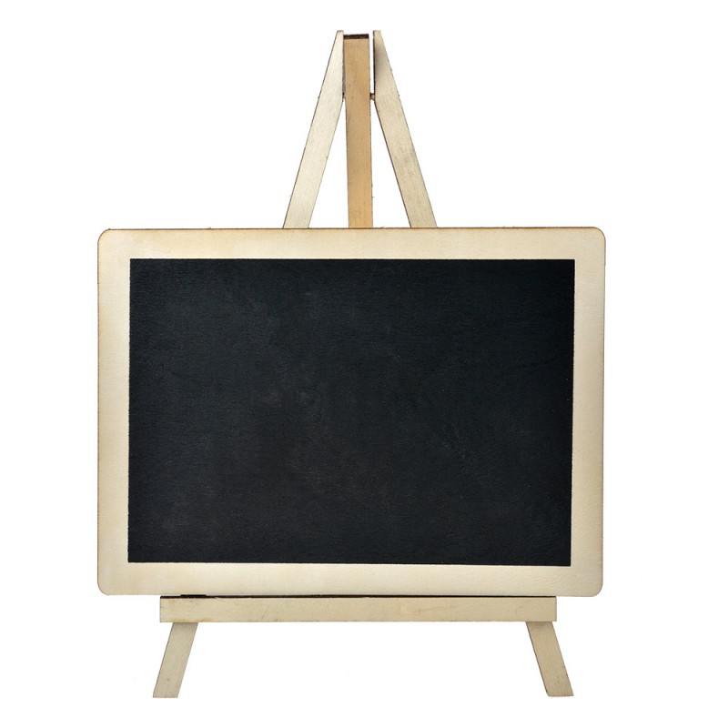 65644 Chalkboard 20x1x15 cm Black Wood