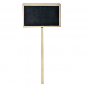 265645 Plant marker with chalkboard 16x1x35 cm Black Wood