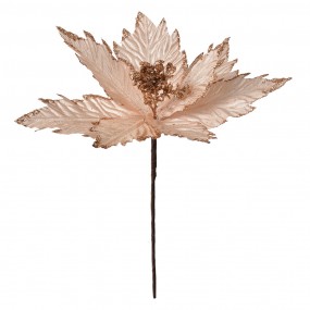 265832 Plante artificielle Poinsettia Ø 31x32 cm Beige Plastique Décorations d'arbre de Noël