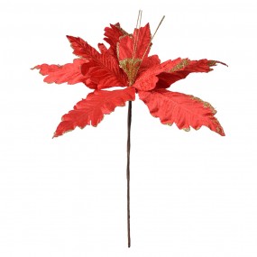 265834 Artificial Plant Poinsettia Ø 34x48 cm Red Plastic Christmas Decoration