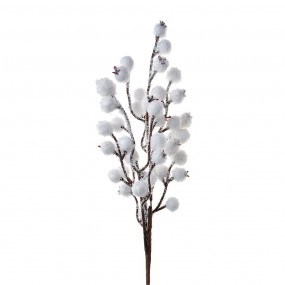 265847 Decorative Branch 42 cm White Plastic Christmas Decoration