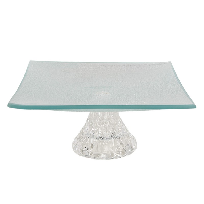 6GL4608 Decoratie schaal 19x19x7 cm Transparant Glas