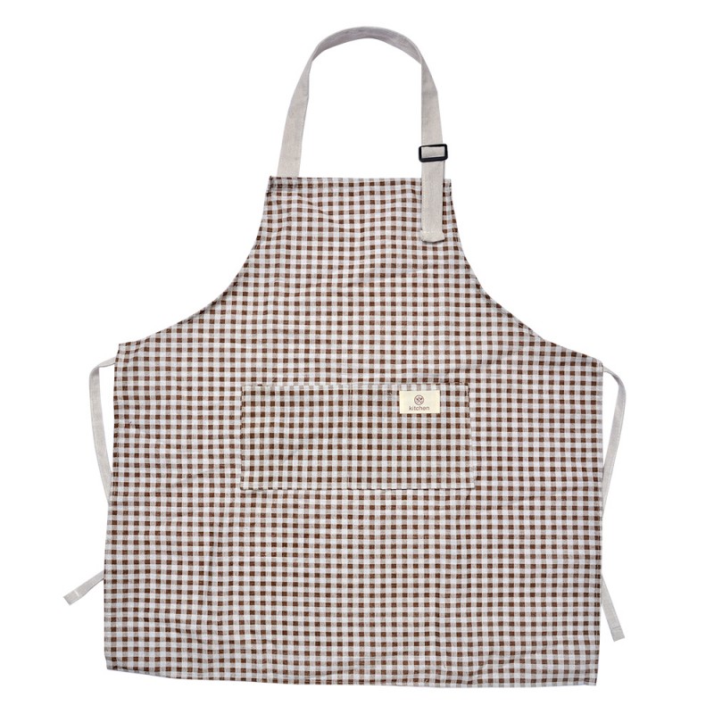 KT041.037G Kitchen Apron 65x70 cm Brown Polyester Diamonds