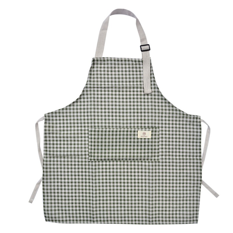 KT041.037GR Grembiule da cucina 65x70 cm Verde Poliestere Rombi