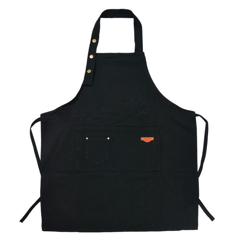 KT041.038 Grembiule da cucina 75x65 cm Nero Poliestere