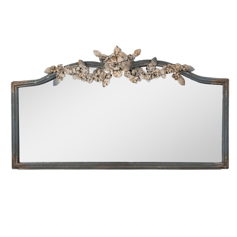 52S316 Mirror 69x4x39 cm Blue Grey Metal Glass Wall Mirror