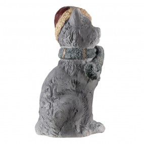 26MG0014 Figurine décorative Chat 18x21x42 cm Gris Polyrésine Accessoires de maison