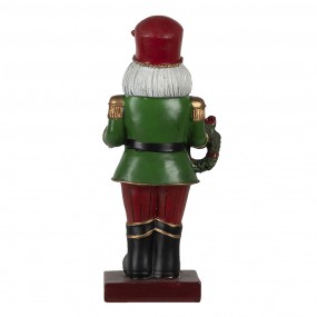 26PR4746 Figurine Casse-noisette 9x6x21 cm Rouge Vert Polyrésine Décoration de Noël