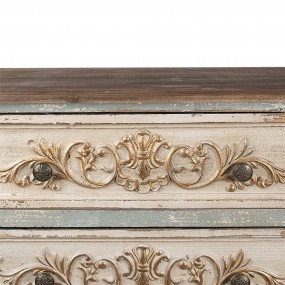 25H0700 Dresser 79x37x120 cm Beige Wood Chest of Drawers