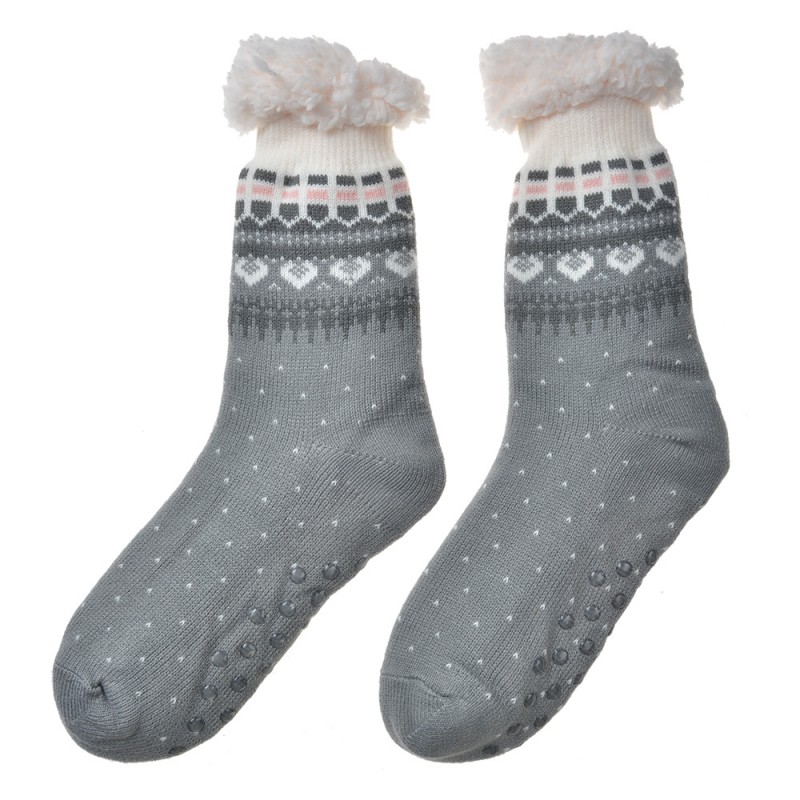 JZSK0025G Home Socks one size Grey Synthetic