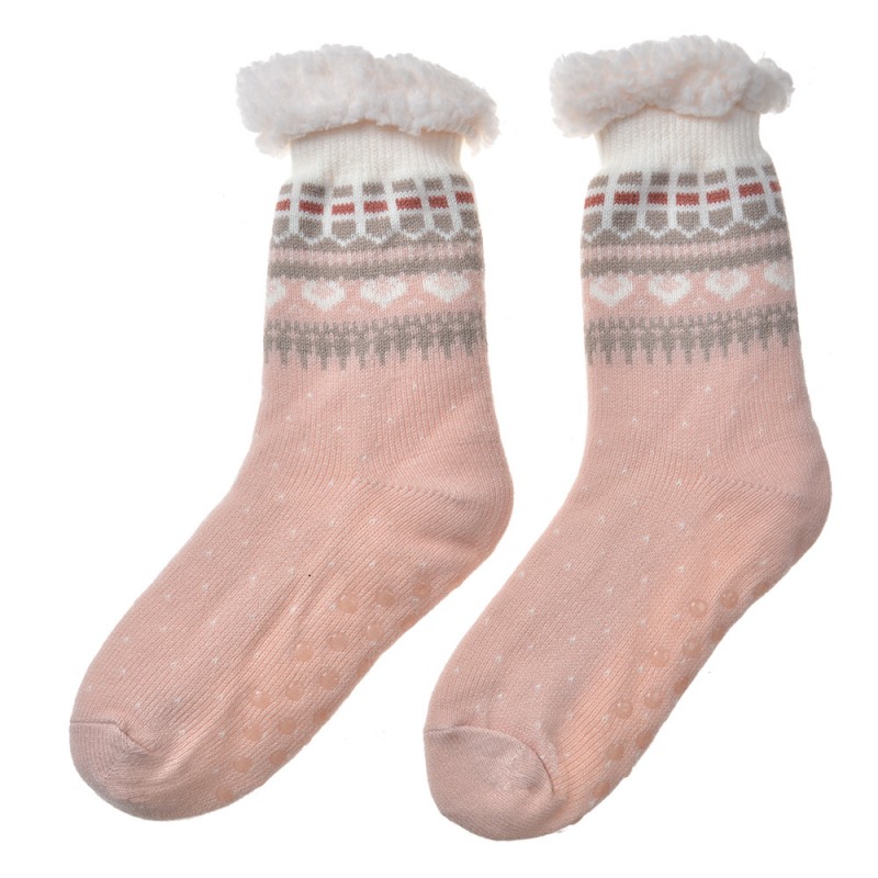 JZSK0025P Chaussettes de maison one size Rose Synthétique