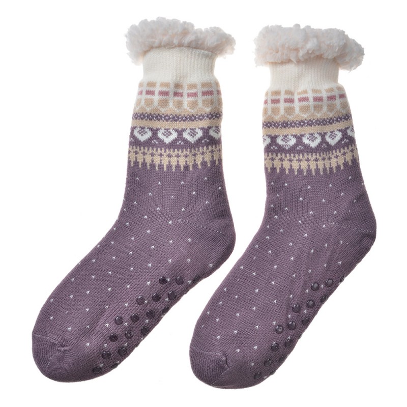 JZSK0025PA Chaussettes de maison one size Violet Synthétique