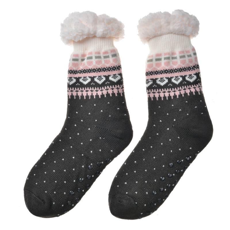 JZSK0025Z Chaussettes de maison one size Noir Synthétique