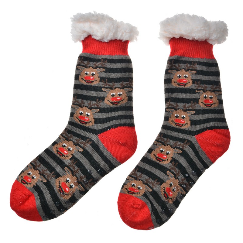 JZSK0029 Chaussettes de Noël one size Gris Synthétique Rennes