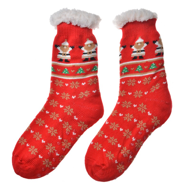 JZSK0031 Chaussettes de Noël one size Rouge Synthétique