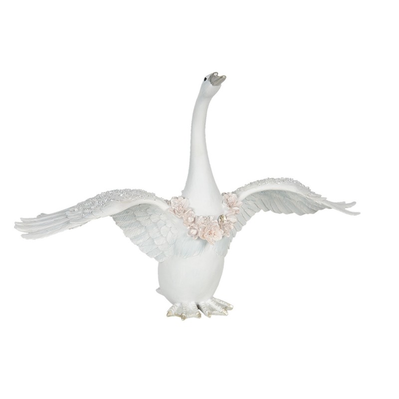 6PR2892 Figurine Swan 40x16x27 cm White Polyresin Home Accessories