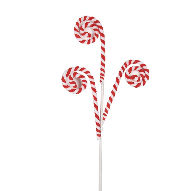 65849 Christmas Decoration Candy Cane 66 cm Red Plastic