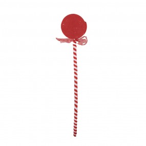 265851 Kerstdecoratie Lolly 41 cm Rood Wit Kunststof