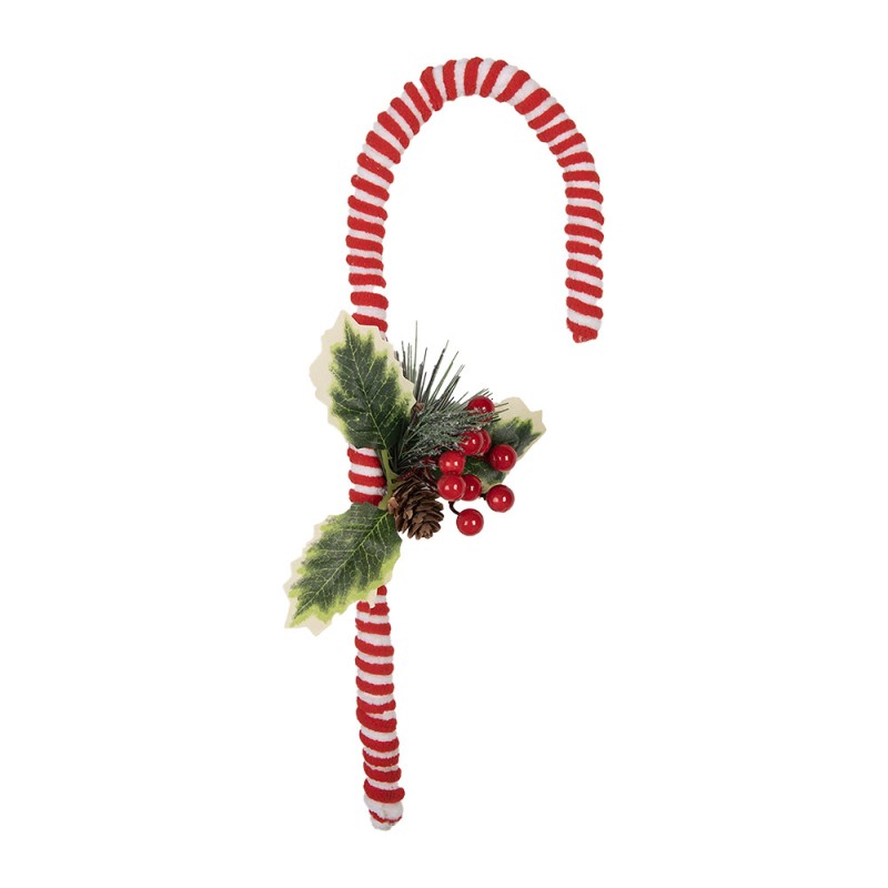 65852 Décoration de Noël Canne en sucre d'orge 30 cm Rouge Plastique