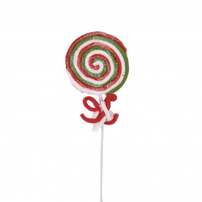 265855 Christmas Decoration Lollipop 42 cm Red Plastic