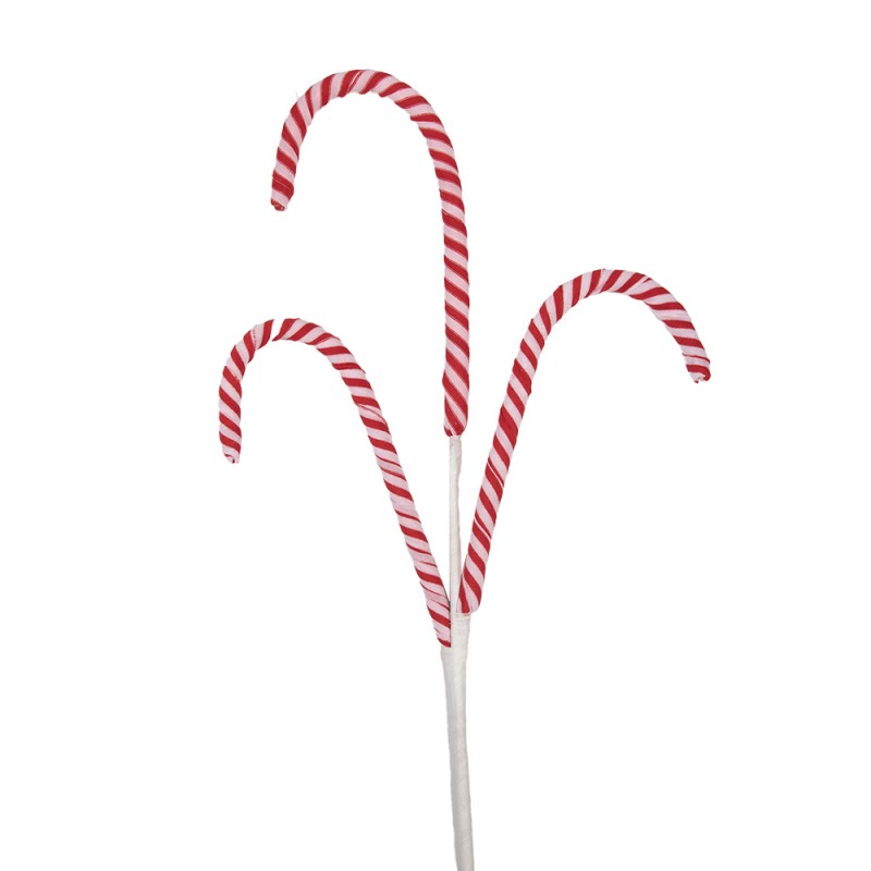 65858 Christmas Decoration Candy Cane 70 cm Red Plastic