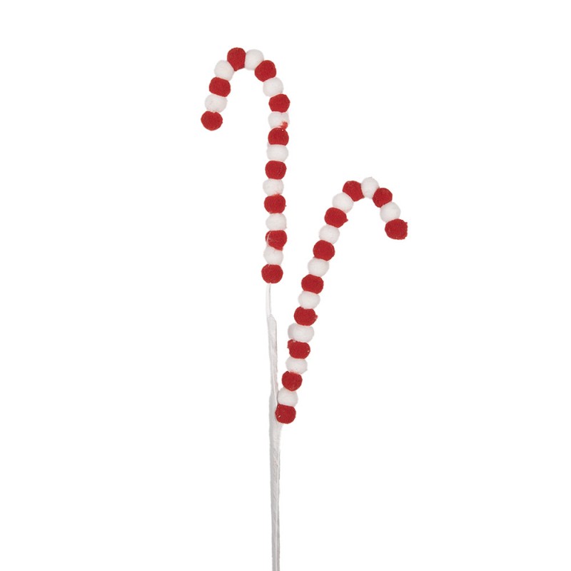 65861 Christmas Decoration Candy Cane 60 cm Red Plastic