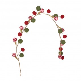 265862 Christmas garland 100 cm Red Green Plastic