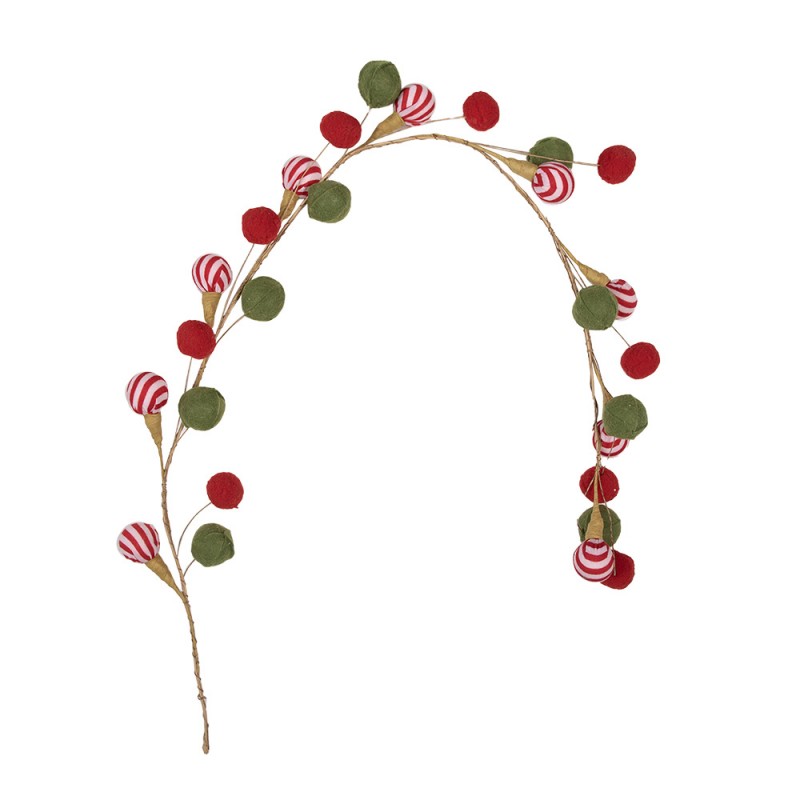 65862 Christmas garland 100 cm Red Green Plastic