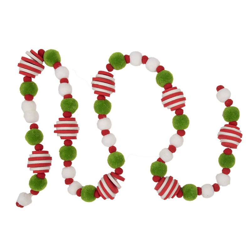 65863 Christmas garland 150 cm Red Green Plastic