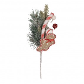 265865 Branche de décoration 30 cm Vert Plastique Bonhomme en pain d‘épice Décoration de Noël