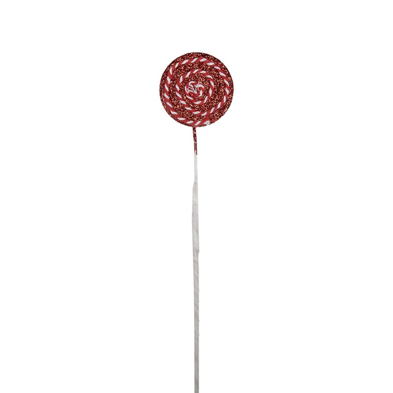 65867 Christmas Decoration Lollipop 40 cm Red Plastic