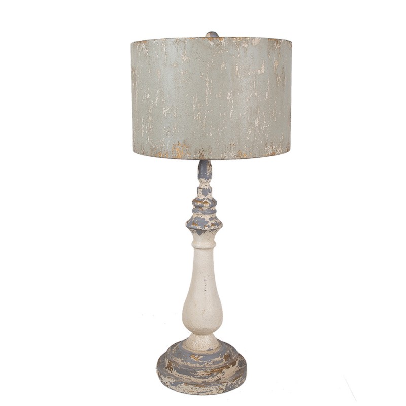 5LMC0040 Lampada da tavolo Ø 33x75 cm Beige Ferro Lampada da scrivania