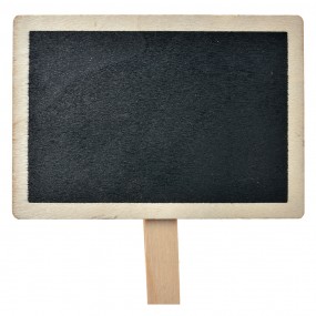 265647 Lavagna da gesso 8x2x8 cm Nero Legno