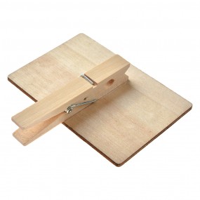 265647 Krijtbord 8x2x8 cm Zwart Hout