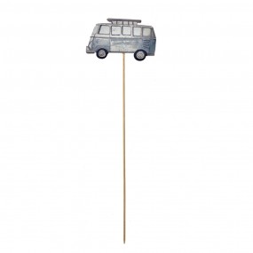 265651 Pflanzenstecker Bus 27 cm Grau Holz