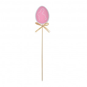 265652P Plant stake Egg 30 cm Pink Wood