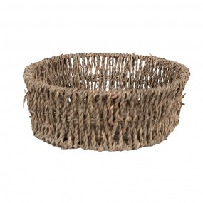 265710 Storage Basket Set of 3 Brown Seagrass