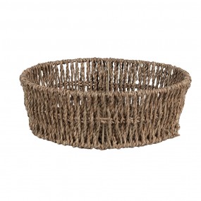 265712 Panier de rangement set de 3 Marron Zostère Rectangle