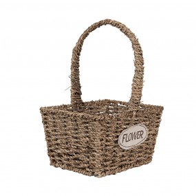 265713 Panier de rangement set de 2 Marron Zostère