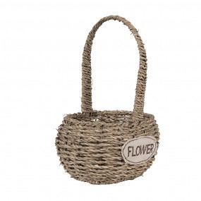 265715 Storage Basket Set of 2 Brown Seagrass