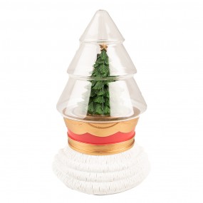 265160 Cloche Casse-noisette 15x13x24 cm Rouge Vert Plastique Verre Cloche en Verre