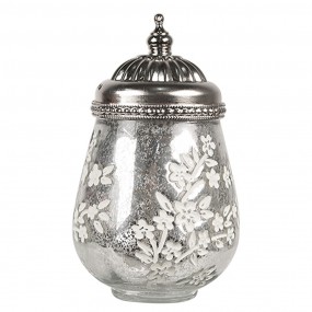 26GL4597ZI LED Lantern Ø 9x15 cm Silver colored Glass