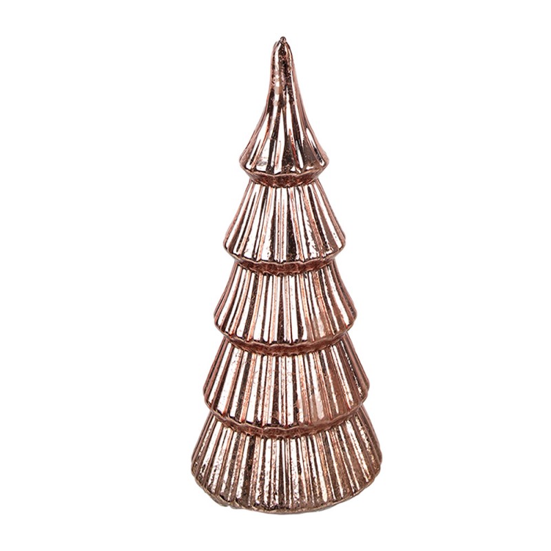 6GL4645 Décoration de Noël avec éclairage LED Sapin de Noël Ø 9x21 cm Couleur cuivre Plastique