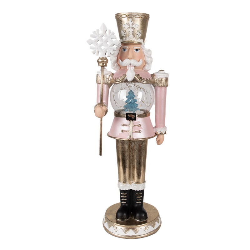 6PR2981 Christmas Decoration Figurine Nutcracker 16x16x50 cm Pink Polyresin