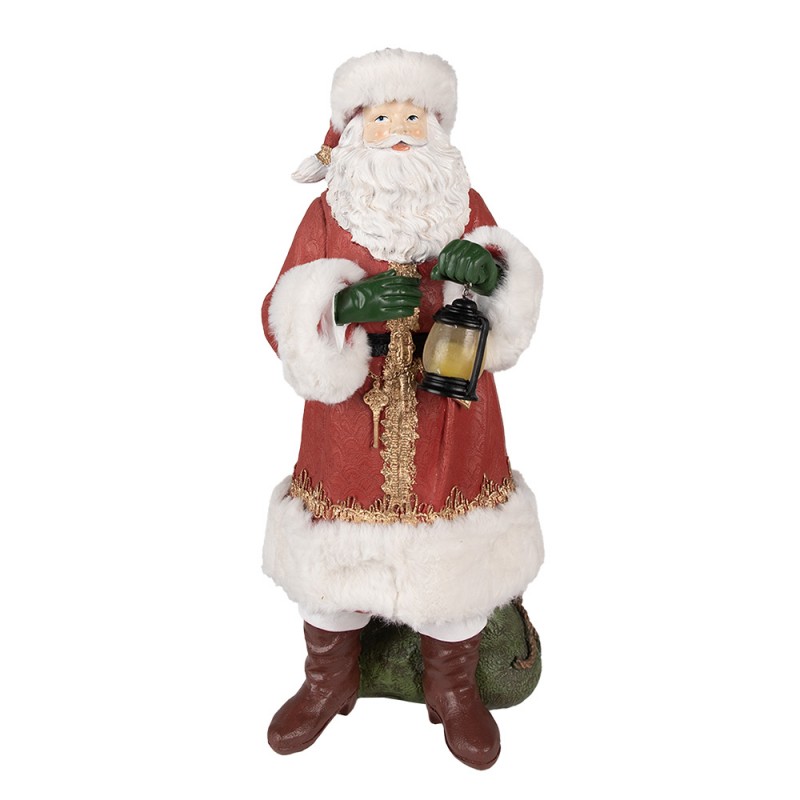 6PR3897 Statuetta Babbo Natale  21x18x45 cm Rosso Poliresina