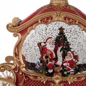 26PR4325 Décoration de Noël avec éclairage LED et musique 26x11x22 cm Rouge Plastique