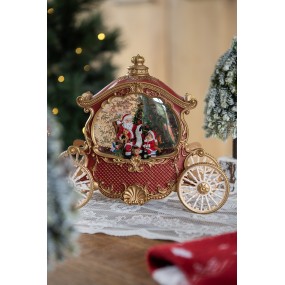 26PR4325 Décoration de Noël avec éclairage LED et musique 26x11x22 cm Rouge Plastique