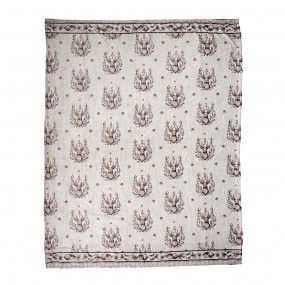 2GTW60-1 Throw Blanket 130x180 cm Beige Polyester Deer Blanket